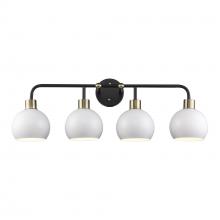  22534 BKAG-WH - Indigo Vanity Lighting Black/Antique Gold White